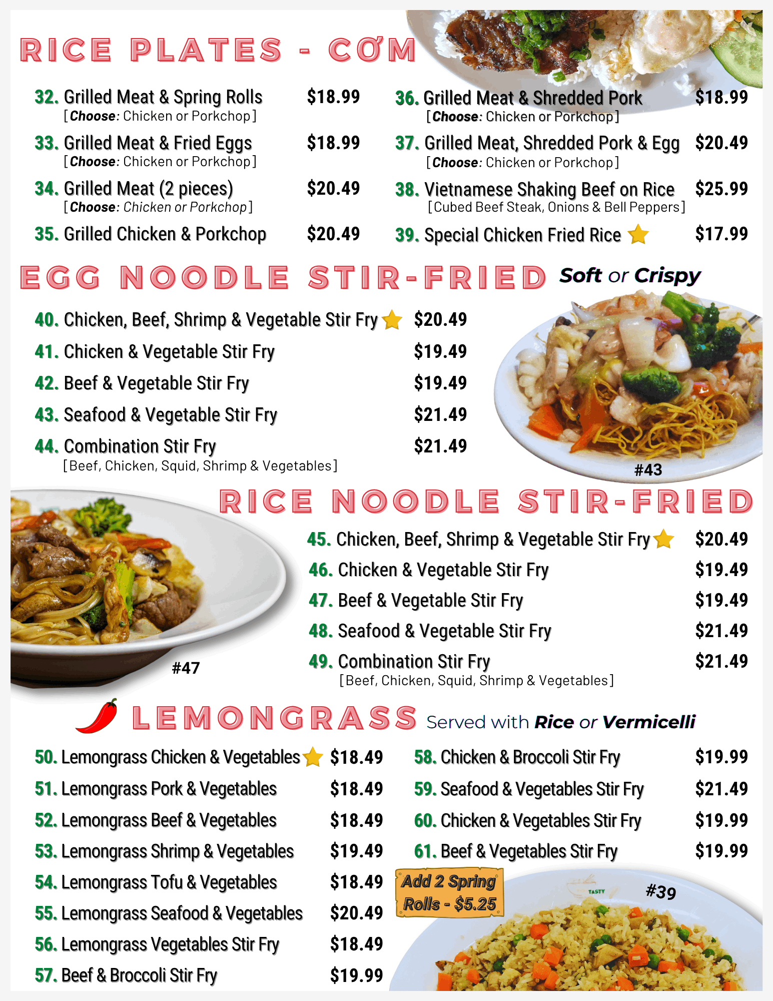 Pho Tasty Menu 2025 - Page 2